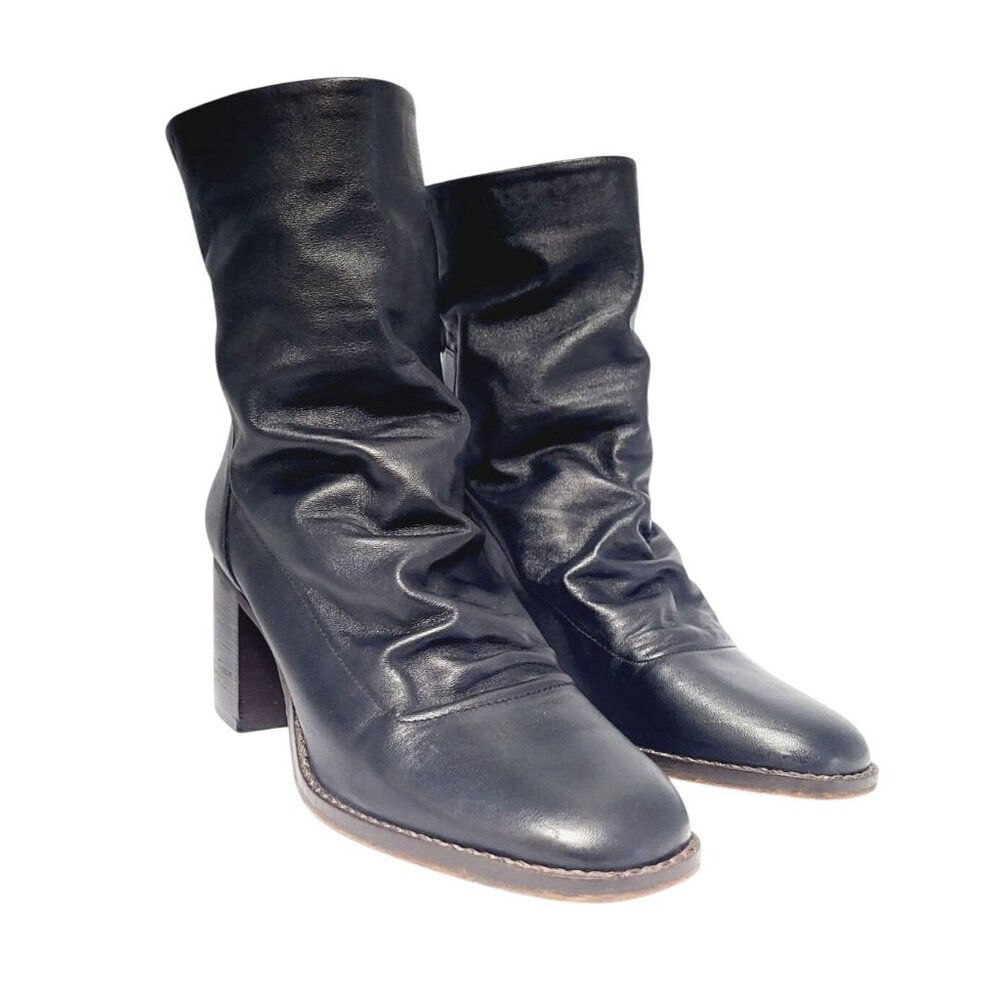 Chelsea & Violet Freedom Black Block Heel Booties - Size 8‎